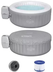 Bestway 60037 spa/wanna z hydromasażem Szary, Biały 605 l Okrągły, Basen 6942138977226 - Baseny ogrodowe - miniaturka - grafika 2