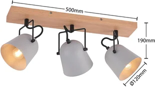 Lindby Adalin lampa sufitowa, 3-punktowa, szara - Lampy sufitowe - miniaturka - grafika 3