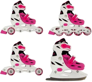 Enero Łyżworolki wrotki łyżwy 4w1 różowe r 34-37 1670878 - Rolki - miniaturka - grafika 2