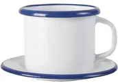 Kubki - Ibili 903000 kubek i spodek pod filiżankę ""Blanca"", nierdzewna, Biały/niebieski, 8.5 x 8.5 x 10 cm, 2 jednostek 903000 - miniaturka - grafika 1
