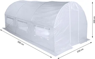 Home&Garden Tunel foliowy 250 x 500 cm (12,5 m2) biały 603600 - Szklarnie ogrodowe - miniaturka - grafika 2