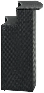 VidaXL Lumarko Ogrodowy stolik barowy, czarny, 120x55x110 cm, polirattan 313468 VidaXL - Stoły ogrodowe - miniaturka - grafika 4