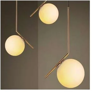 COPEL Wisząca LAMPA modernistyczna CGMLKUL20ZWIS COPEL kula OPRAWA szklany ZWIS ball condi mondo złota biała CGMLKUL20ZWIS - Lampy sufitowe - miniaturka - grafika 2