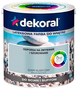 Dekoral Akrylit W 5L Szary Klasyczny - Farby zewnętrzne - miniaturka - grafika 3