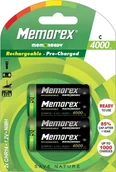 Baterie i akcesoria - Memorex MEMOREX RECHARGEABLE ACCUMULATOR 4000mAh R14/C x 2 BL Ready NiMH A0048 MEA0048 - miniaturka - grafika 1