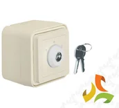 Wyłączniki światła i elektryczne - Hager BERKER W.1 Wyłącznik żaluzjowy na klucz wyjmowalny w 3 pozycjach IP55 biały 32723512 32723512/HAG - miniaturka - grafika 1