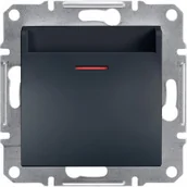 Wyłączniki światła i elektryczne - Schneider Asfora łącznik hotelowy podtynkowy mechaniczny antracyt EPH6200171 - miniaturka - grafika 1