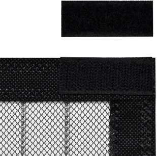 VidaXL Lumarko Moskitiera na drzwi z magnesami, 2 szt., czarna, 220x110 cm! 314688 VidaXL - Moskitiery - miniaturka - grafika 7