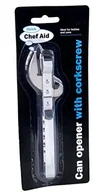 Korkociągi i otwieracze - Chef Aid CHEF Aid może łączyć się z korkociąg, otwieracz do butelek w kolorze srebrnym 10E12144 - miniaturka - grafika 1
