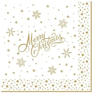 Nuova R2S Easy life SERWETKI PAPIEROWE Złote gwiazdki Merry Christmas 414 GOLD - Folia, papier śniadaniowy, serwetki Nuova R2S Easy life SERWETKI PAPIEROWE Złote gwiazdki Merry Christmas 414 GOLD - Folia, papier śniadaniowy, serwetki - miniaturka - grafika 1