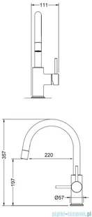 Blue Water Plaza bateria kuchenna z wyciąganą wylewką złota 5901730615804 - Baterie umywalkowe - miniaturka - grafika 2