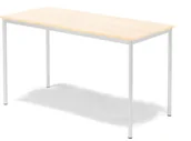 Meble do szkół i przedszkoli - AJ Produkty Stół SONITUS, 1600x800x900 mm, linoleum beż, biały - miniaturka - grafika 1