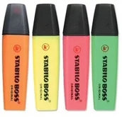 Zakreślacze - Stabilo Boss Marker tekstu klinowatym czubkiem 2  5 MM szerokość linii 4 sztuk posortowane pod względem koloru 2333503 - miniaturka - grafika 1