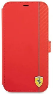Ferrari FESAXFLBKP13SRE iPhone 13 mini 5,4" czerwony/red book On Track Carbon Stripe hurtel-82447-0 - Etui i futerały do telefonów - miniaturka - grafika 2