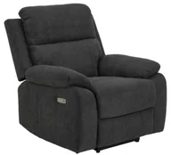Fotele - Actona Fotel Mora z funkcją elektrycznego rozkładania ciemnoszary AC-N21-230 - miniaturka - grafika 1