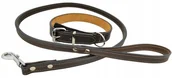 Smycze dla psów - dr Seidla Komplet Skórzana i Smycz dla Psa brąz L - miniaturka - grafika 1