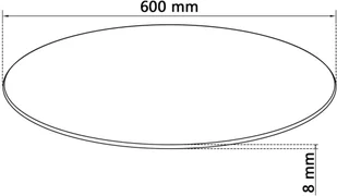 Blat stołu szklany okrągły 600 mm - Blaty meblowe i parapety okienne - miniaturka - grafika 6
