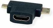 Kable - Value HDMI adapter T HDMI - HDMI Mini + HDMI Micro 12.99.3166 - miniaturka - grafika 1