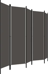 vidaXL Parawan 5-panelowy, antracytowy, 250 x 180 cm vidaXL - Parawany - miniaturka - grafika 3