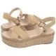 Sandały damskie - Tommy Hilfiger Platformy Shiny Touches Flatform Wedge Light Gold FW0FW06245 0LJ (TH480-a) - miniaturka - grafika 1