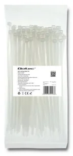 Qoltec Organizer Opaska zaciskowa | 4.8 200 | 100szt | nylon UV | Biała 52203 - Tuning komputera - akcesoria - miniaturka - grafika 2