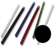 Bindownice - GBC bx211210 plastikowe grzbiety do zmieści się w/bindownicy, A4, 21 pierścieni, 12 MM, czarny 14 mm BX211410 - miniaturka - grafika 1