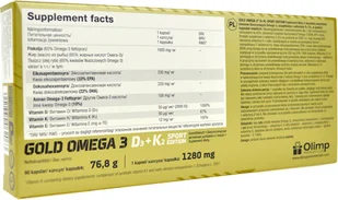 Olimp Gold Omega 3 D3 + K2 Sport Edition 60 caps - Produkty specjalne dla sportowców - miniaturka - grafika 2