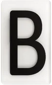 Numery na dom - Litera B wys. 5 cm plexi czarna na białym tle - miniaturka - grafika 1