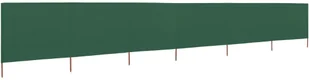vidaXL Parawan 6-skrzydłowy z tkaniny, 800 x 80 cm, zielony - Markizy - miniaturka - grafika 2