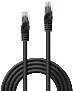 Lindy 48192 Kabel sieciowy skrętka) RJ45 Cat.6 U/UTP czarny 1m LY-48192 - Kable miedziane - miniaturka - grafika 2