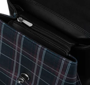 David Jones Plecak damski z frontem w kratę zamykany klapką, eko skóra - Plecaki - miniaturka - grafika 9