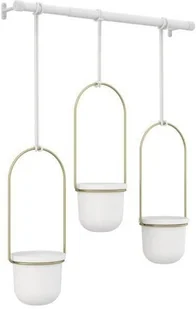 Umbra Doniczki wiszące Triflora biały reling 1011748-524 - Donice - miniaturka - grafika 2