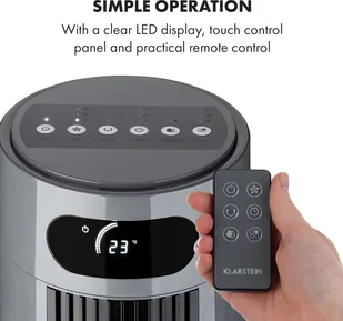 Klarstein Klarstein Skyscraper Frost, chłodnica powietrza, 45 W, 7 l, 2 wkłady chłodzące, przenośny ACO4-SkyscraperFrstB - Klimatory - miniaturka - grafika 8