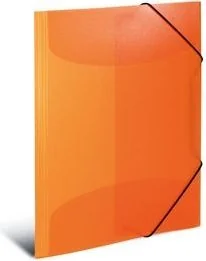 Herma HERMA 19500 teczka z gumowymi-Eckspanner, tworzywo sztuczne, 1 sztuki, przezroczyste, pomarańczowy DIN A4 19503 - Teczki i skoroszyty - miniaturka - grafika 2