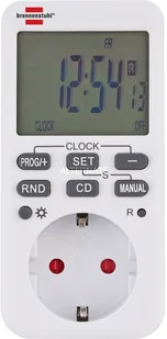 Brennenstuhl 1506320 czasomierz elektryczny Biały Czasomierz tygodniowy, Zegar 4007123665303 - Wyłączniki światła i elektryczne Brennenstuhl 1506320 czasomierz elektryczny Biały Czasomierz tygodniowy, Zegar 4007123665303 - Wyłączniki światła i elektryczne - miniaturka - grafika 1