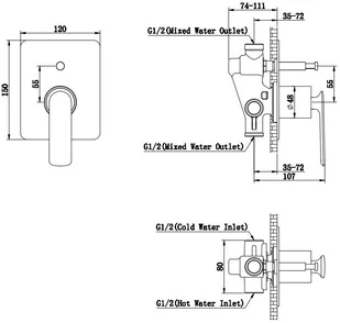 Kohlman Experience Gold zestaw prysznicowy złoty połysk QW210EGDR25 | - Zestawy prysznicowe Kohlman Experience Gold zestaw prysznicowy złoty połysk QW210EGDR25 | - Zestawy prysznicowe - miniaturka - grafika 2