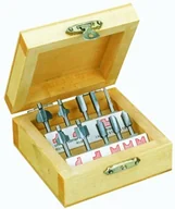 Wiertła - Proxxon 29020 zestaw frezów profilowych do drewna, 10 frezów, 29020 - miniaturka - grafika 1