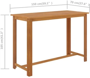 vidaXL 7-cz zestaw mebli barowych do ogrodu brązowy 3068016 - Pozostałe meble ogrodowe - miniaturka - grafika 13