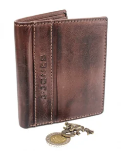 Wild Portfel Męski Skórzany JENNIFER JONES 5706 Skóra Licowa Mały Pionowy Bez Zapięcia - Portfele - miniaturka - grafika 7