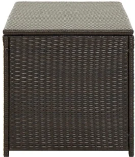 vidaXL Skrzynia ogrodowa z polirattanu, 100 x 50 x 50 cm, brązowa vidaXL - Pozostałe meble ogrodowe - miniaturka - grafika 5