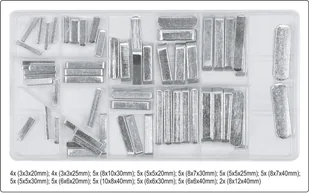 Yato ZESTAW KLINÓW DO KÓŁ PASOWYCH 60 SZTUK MIX ROZMIARÓW - Narzędzia warsztatowe - miniaturka - grafika 3