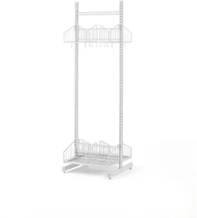 AJ Produkty Podłogowy regał do szatni TRD, moduł podstawowy, 600x2000 mm, biały - Wyposażenie sportowe i gimnastyczne AJ Produkty Podłogowy regał do szatni TRD, moduł podstawowy, 600x2000 mm, biały - Wyposażenie sportowe i gimnastyczne - miniaturka - grafika 1