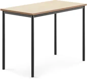 Meble do szkół i przedszkoli - AJ Produkty Stół SONITUS, 1200x700x900 mm, beżowe linoleum, antracyt - miniaturka - grafika 1