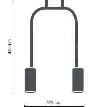 Amplex LAMPA sufitowa VAI 0289 loftowa OPRAWA metalowe okrągłe tuby na listwie hygge czarne złote 0289 - Lampy sufitowe - miniaturka - grafika 2