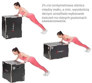 HMS DSC02 SKRZYNIA PLYOMETRYCZNA WZMOCNIONA 750x600x500MM 1009263 - Pozostały sprzęt i akcesoria do ćwiczeń - miniaturka - grafika 3