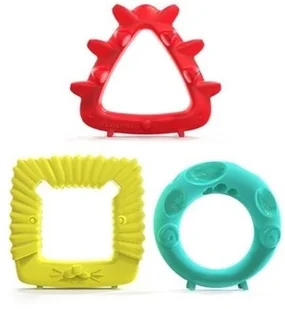 Mombella GEOMETRYCZNE GRYZAKI zestaw 3 szt. Mombella MO P8072 - Gryzaki dla dzieci - miniaturka - grafika 2