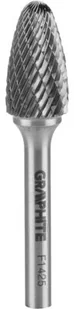 Graphite Frez do metalu HM typ F ostrołukowy zaokrąglony 14x25mm trzpień 6x45mm 55H373 55H373 - Akcesoria do elektronarzędzi - miniaturka - grafika 2
