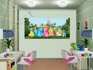 Tapety - AG Design ftdh 0625 księżniczek pokoju dziecięcego DISNEY PRINCESS zamka, papier foto tapeta  202 x 90 cm  1 część, papier, wielokolorowa, 0,1 x 202 x 90 cm FTDh 0625 - miniaturka - grafika 1