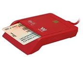 Czytniki kart pamięci - Woxter elektronicznej czytnik kart pamięci i dowód osobisty Reader, czerwony PE26-145 - miniaturka - grafika 1