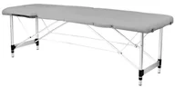 Stoły i łóżka do masażu - ACTIVESHOP STÓŁ SKŁADANY DO MASAŻU ALUMINIOWY KOMFORT 2 SEGMENTOWY SZARY AS_130826 - miniaturka - grafika 1